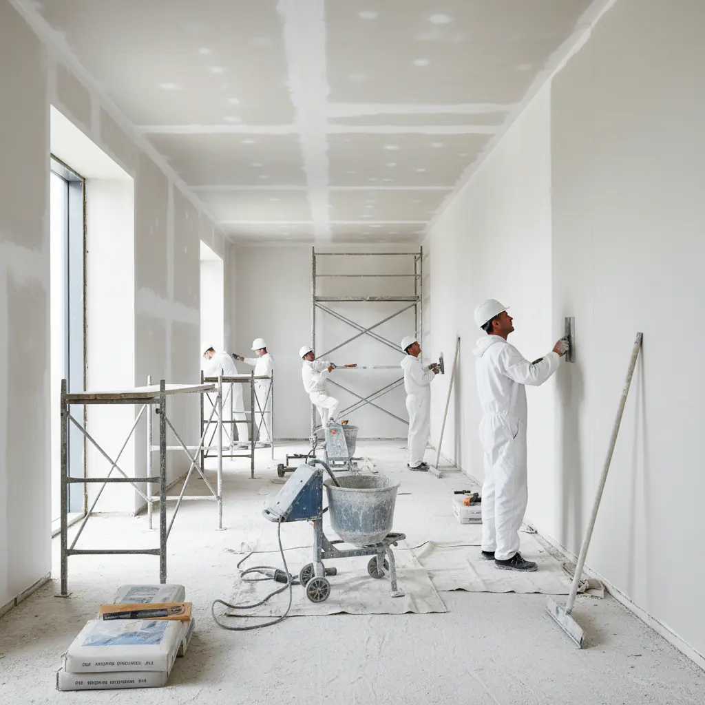 Travaux de plâtrerie
